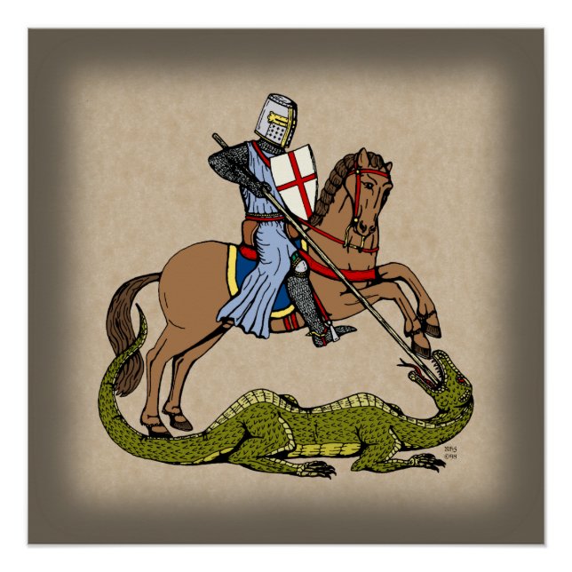 13th Century Saint George and the Dragon Poster (Front)