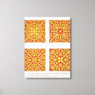 13th century tile designs, illustration from 'Spec Canvas Print