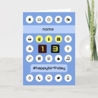 13th computing birthday add name personalised