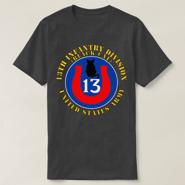 13th Infantry Divison Black Cat T-Shirt (Design Front)
