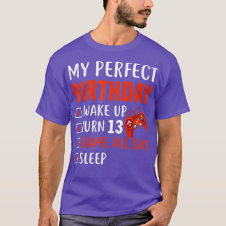 13th Perfect Birthday Gaming 13 Years Old Gamer T-Shirt