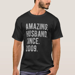 13th Wedding Aniversary For Him   Amazing Husband  T-Shirt