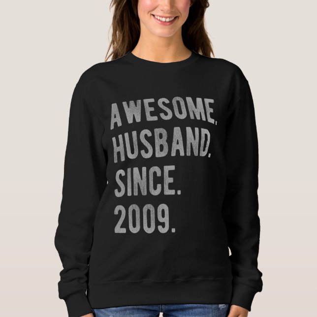 13th Wedding Aniversary For Him   Awesome Husband  Sweatshirt (Front)