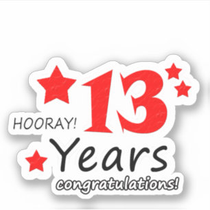 13th Wedding anniversary - 13 years Birthday