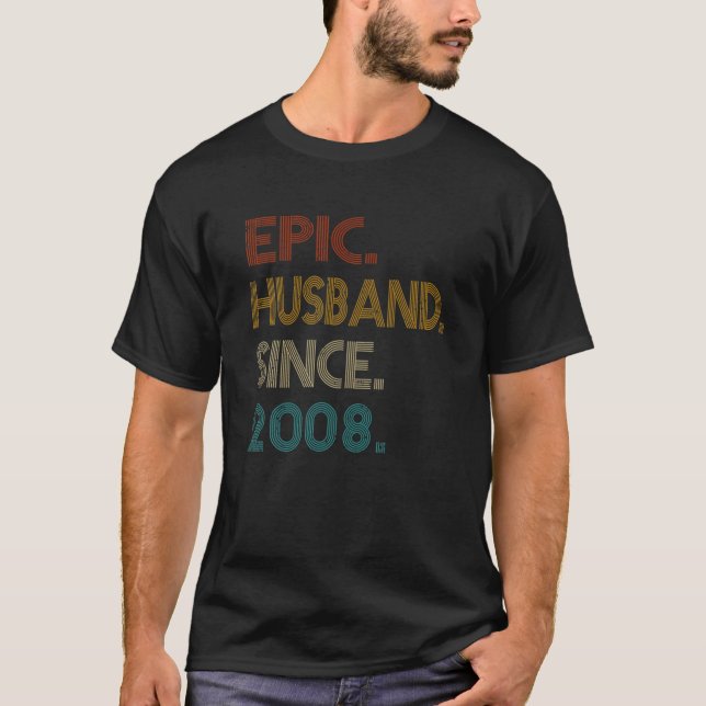 13Th Wedding Anniversary Gift Him - Epic Husband S T-Shirt (Front)