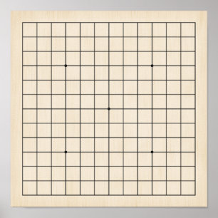 13x13 Goban for Customizable DIY Game Board Poster