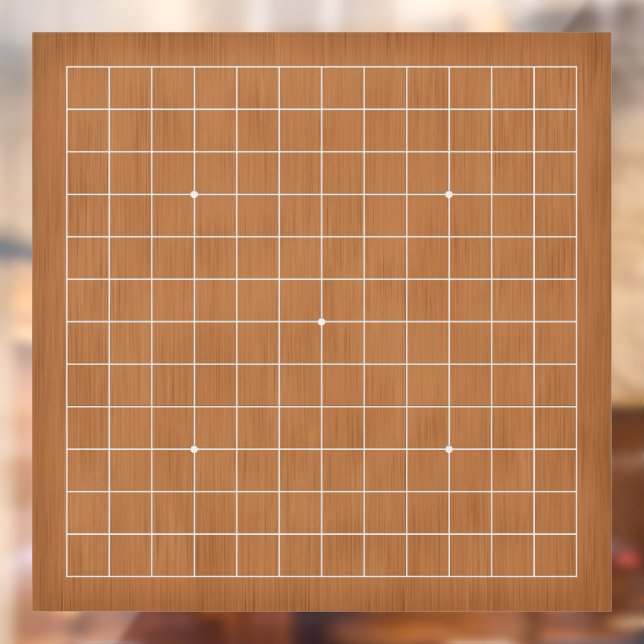 13x13 Goban with White Lines Customisable Decal (Sheet 2)