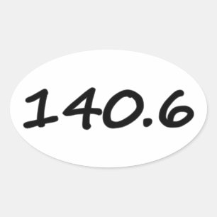140.6 Full Triathlon Oval Stickers (4)per sheet