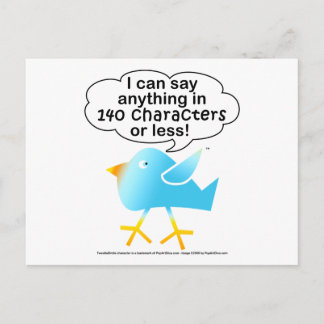 140 CHARACTERS Postcard