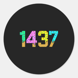 1437 I Love You Forever Meme Sweet Ice Cream Valen Classic Round Sticker