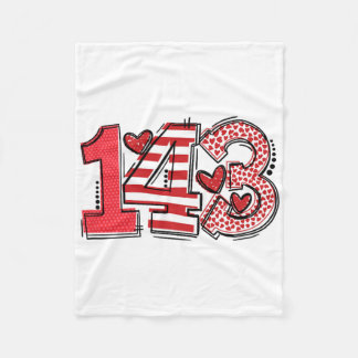 143 Love Code 2025 Design For Expressing Affection Fleece Blanket