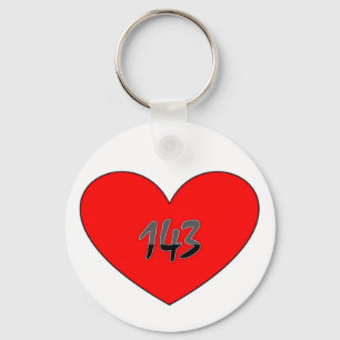 143 Means I Love You Key Ring