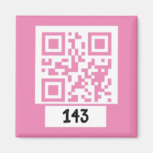 143 secret QR code message, decode it, say it. PNK Magnet