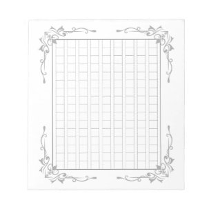144 words: Decorative manuscript paper <ash>[gr02] Notepad