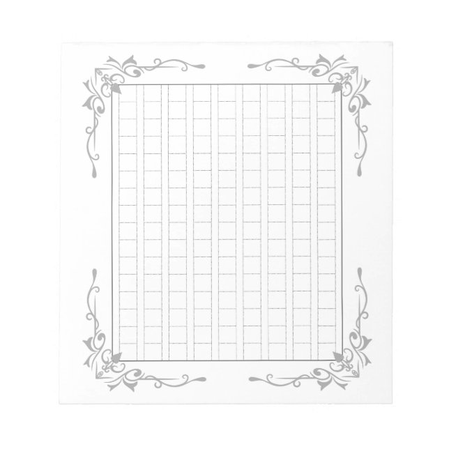 144 words: Decorative manuscript paper <ash>[gr02] Notepad (Front)