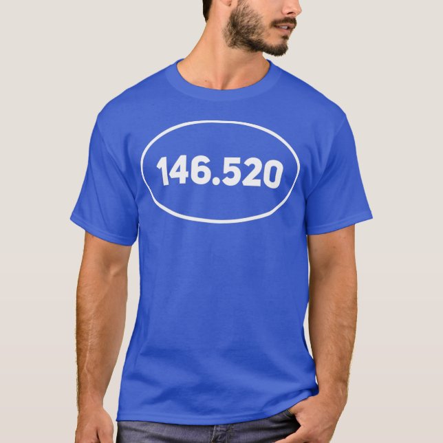 146520 MHz National Simplex Frequency Ham Radio T-Shirt (Front)