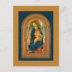 1470 Botticelli Madonna and Child Enthroned Holiday Postcard