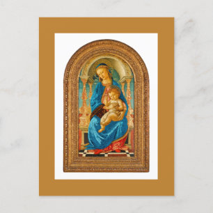 1470 Botticelli Madonna and Child Enthroned  Holiday Postcard
