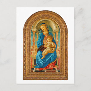 1470 Botticelli Madonna and Child Enthroned  Postcard