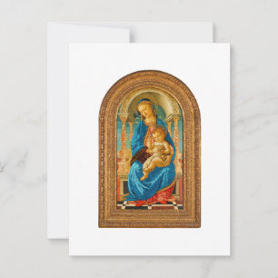 1470 Botticelli Madonna and Child Enthroned  Postcard