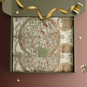 1480 Woodcut World Map Tissue Paper