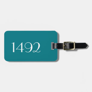 1492 Luggage Tag w/ leather strap