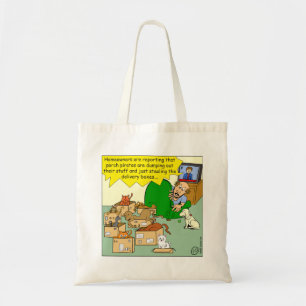 1498 Porch pirates and cats cartoon Tote Bag
