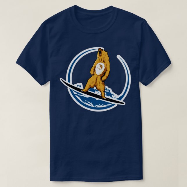 149 Surfing Bear T-Shirt (Design Front)