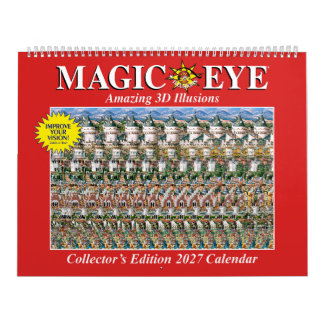 14.25" wide 2027 USA Magic Eye Calendar