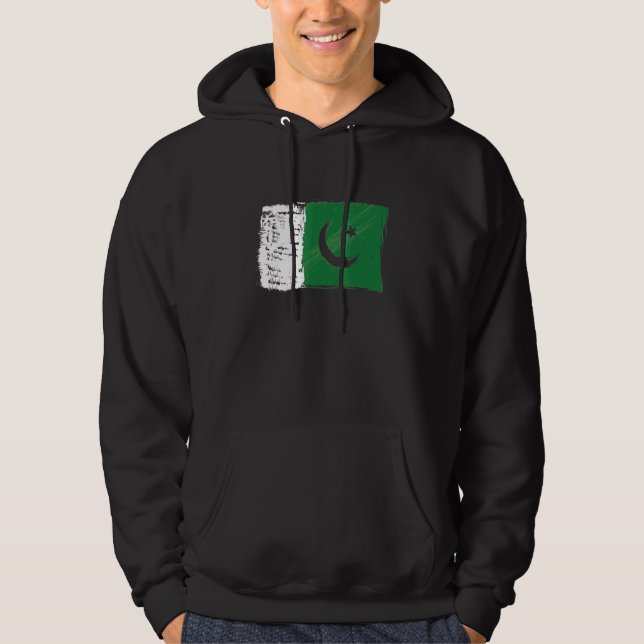 14 August Independence Day Pakistan Flag Azadi Day Hoodie (Front)