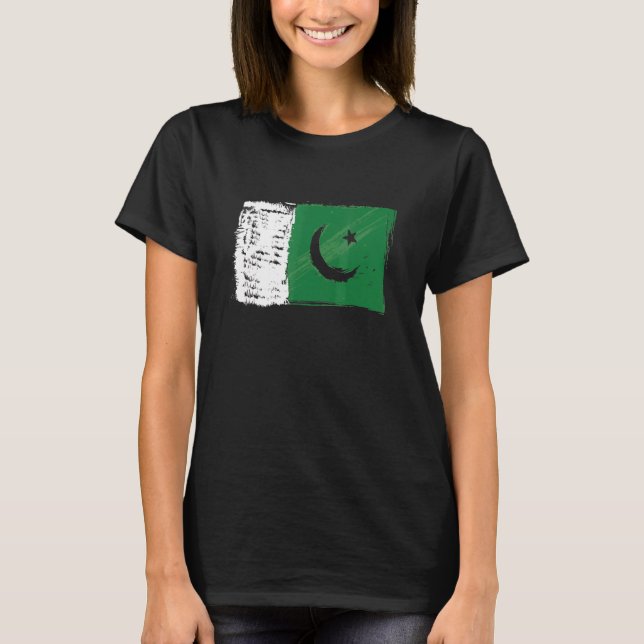 14 August Independence Day Pakistan Flag Azadi Day T-Shirt (Front)