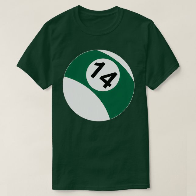 14 Ball Pool amp Billiards T-Shirt (Design Front)