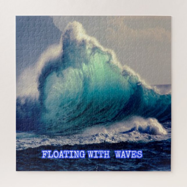 14.Blue ocean waves,ocean lovers gifts vintage  Jigsaw Puzzle (Vertical)
