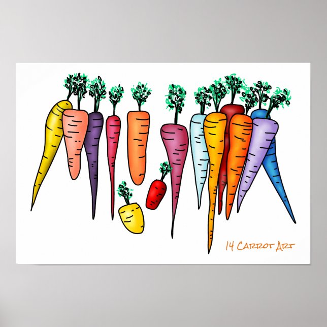 14 Carrot Art Poster (Front)