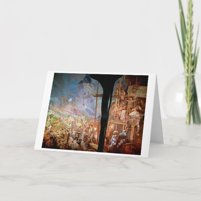 #14 Defense of Sziget against the Turks, Mucha Card (Front)