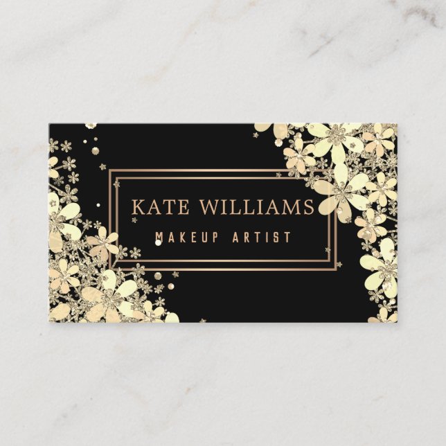 14 Elegant flower pattern Business Card (Front)