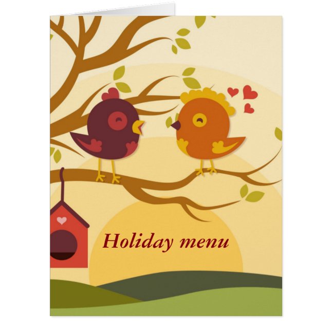 14 february : Menu for the Valentine - (Front)