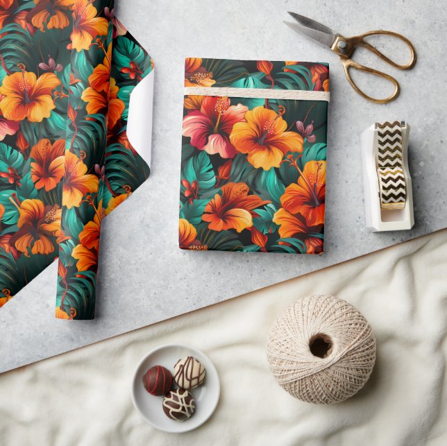 #14 Floral Pattern Wrapping Paper (Crafts)