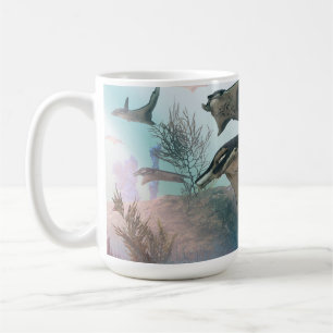 14 oz mug with "Manta Ray Migration" image