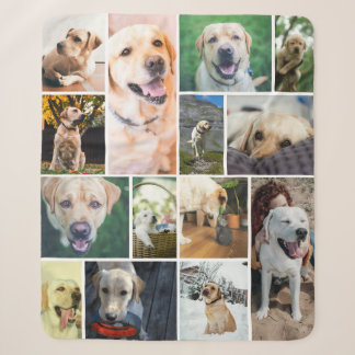 14 Photo Collage Custom Personalised Sherpa Blanket