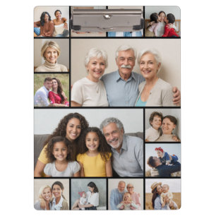 14 Photo Collage Friends & Family Clipboard