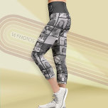 14 Photo Custom Collage - Simple Monogram Capri Leggings<br><div class="desc">A crazy design to add as many pictures as you want! Use your favourite square photos or pictures to make a fun keepsake to share with friends. A unique piece of clothing that is covered in small pictures. For best results, crop all of your photos into squares before uploading to...</div>
