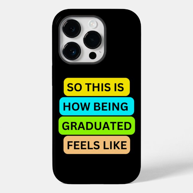 14 pro iphone case black SO_THIS_IS_HOW_BEING_GRAD (Back)