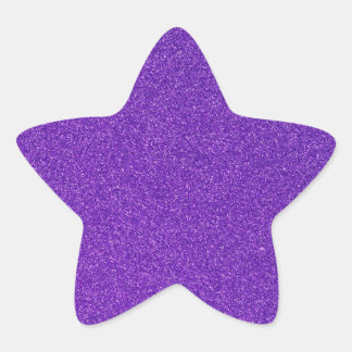 14 Purple Glitter Print Sparkles Star Sticker