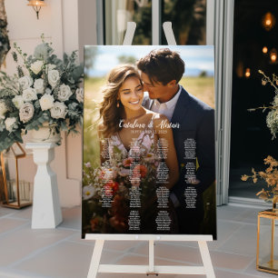 14 tables elegant photo wedding seating chart