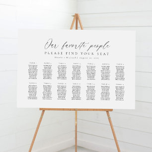 14 Tables Our Favourite People Seating Chart Plan