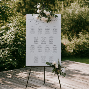 14 Tables Welcome Seating Chart Modern Script
