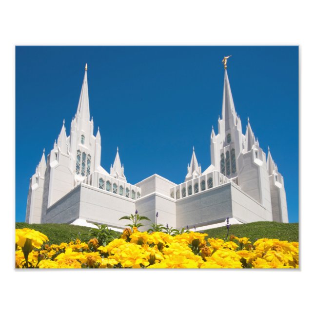 14" x 11" Photo LDS San Diego Temple (Front)
