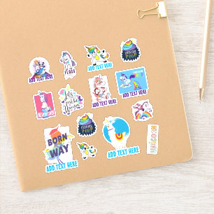 14 x Shaped UNICORN Funny Cute Kawaii Dab Emoji
