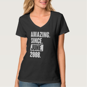 14 Year Old 14th Birthday Amazing Since June 200 T-Shirt